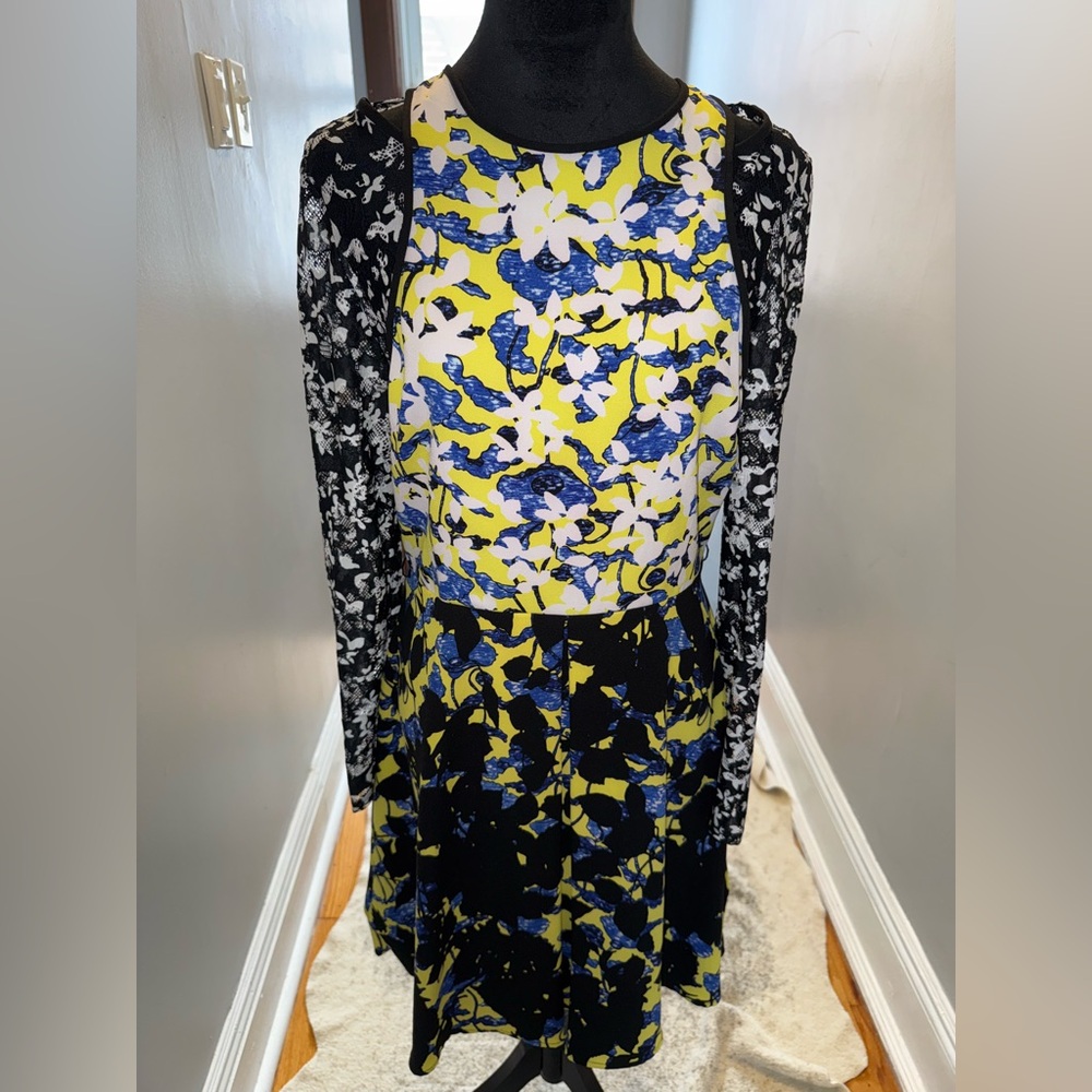 Peter Pilotto Yellow and Blue Sleeveless Sundress